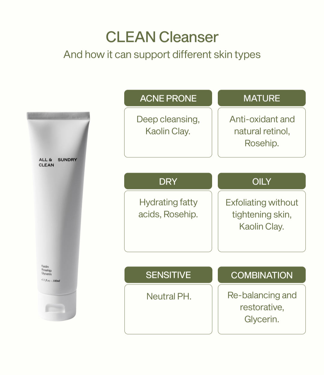 Clean Down Sundries All & Sundry Cream Cleanser - Clean - All & Sundry Skin